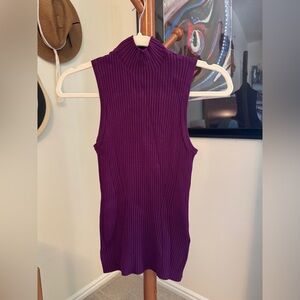 Madewell Purple Knit Sweater Tank size medium
